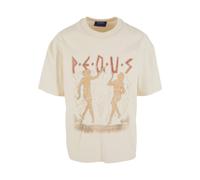 Pequs T-Shirt 'Ancient Love Story' beige / crème / marron, Taille L