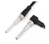 PEQYUACTE Capteur de proximité inductif de 4 mm de diamètre, Interrupteur 12-24 V CC NPN PNP, connecteur M8 à 3 Broches, détecteur de métaux(D4 PNP.NC 1mm)
