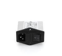 PEQYUACTE CW2B-3A-T 004 Prise Secteur monophasée Double Assurance Filtre Anti-interférence 220 V