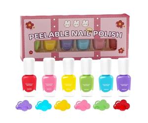 Per Bambini Ragazzi Casa Salone Matrimonio - 6 Pezzi Asciugatura Rapida Staccabile Olio Per Cuticole, Smalto Non Tossico E Rimovibile | Perr Bambini Adolescenti Feste Casa Salon Matrimonio