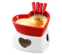 Per Fonduta Al Cioccolato - Riscaldatore Resistente Al Calore Antiaderente - Per Sciogliere Cioccolato Con 4 Forchette - Per Marshmallow Intingolo Burro Dessert Bevanda Cena Matr