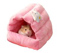 Per Hamster Dorati - Niche en coton respirant, grotte pour en peluche douce et hamac pour petits animaux, maison d'hiver chaude et confortable pour hamsters, souris, lapins, perroquets, rois