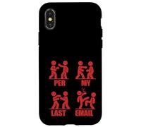 per My Last Email Figurines de Combat Amusantes Meme de Travail Coque pour iPhone X/XS