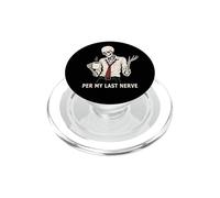 per My Last Nerve Dark Drôle Sarcastique Burnout Squelette Art PopSockets PopGrip pour MagSafe