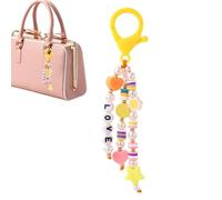 Per Perle De Trousseau Mignon - Porte-clés Mignon - Anneau De Clé De Perle À Main - Charme De Coloré Pour Les Femmes - Sac Accessoire Pendant - Porte-clés Fabriqués À La Main Unique - Esth