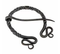 Pera Peris Broche en fer romain avec extrémités serpent, noir, fibule, pour jeu de rôle et cosplay