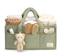 PeraBella Organisateur de couches à langer, panier de rangement pour lingettes, cadeau de fête prénatale, organisateur de voiture, organisateur de crèche, rangement portable