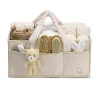 PeraBella Organiseur de couches pour bébé pour table à langer, panier de rangement pour couches et lingettes pour bébé, cadeau pour fête prénatale, organisateur de voiture, organisateur de couches de