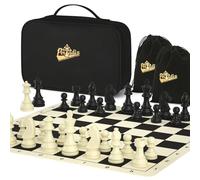 Peradix Echiquier Grande Taille 50 * 50 cm,Jeu D'échec Officiel avec Plateau en Silicone Jeux Echec Pliable de Voyage pour Enfants et Adultes(Pièces Plus Grosses et Lourdes)