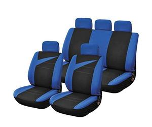 Peraline 1700 Housses Bolt Siège Auto Universelles, Noir/Bleu