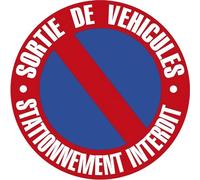 Peraline 9466 - Panneau de Signalisation - Sortie de Véhicule/Stationnement Interdit - 24 cm