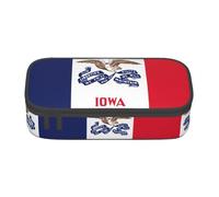 perangg Trousse à crayons grande capacité avec fermeture éclair pour bureau et université Motif drapeau de l'Iowa
