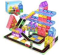 Perbabe Construction Magnetique Enfant, 72 Pièces Blocs de Construction Magnétiques Enfants Jeux Magnetique Enfant Christmas, nniversaire Cadeaux pour Enfants à Partir de 3 4 5 6 7 8 Ans