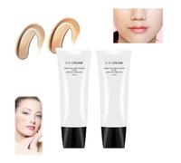 Perbella CC Cream auto-ajustable pour peaux matures, crème Perbella Cc Cream, crème CC réglable pour le teint de la peau, crème SPF 50, crème hydratante (ivoire + naturel, 30 g)