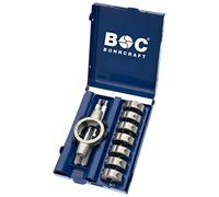 perçage Craft 98601 Filière à fileter Acier rapide G DIN 223 B avec support en mini box, 8 pièces M 3 - M 12 et 25 x 9/MSR 8, 1 pièce, 42001410007