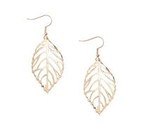 Perçant Cintreuse Perles Bijoux d'oreilles goutte feuille d'or d'oreilles feuille plante d'oreilles pendantes cadeaux pour soeur femme mère et quotidien Kits Fabricant Pincettes Kits (Gold, One Size)