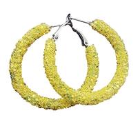 Perçant Colle Kits Kits d'oreilles en cristal avec strass ronds en métal scintillant d'oreilles géométriques d'oreilles scintillantes Pince Outil Outil Kits (Yellow, One Size)