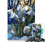 Perce-Neige au Printemps Puzzle de 1000 pièces pour Adultes Stimule la mémoire Divertissement Occasionnel Bords Nets Cadeau Classique (38x52cm)