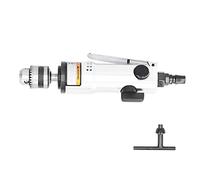 Perceuse à air droite à mandrin de 3/8 po, perceuse pneumatique, perceuse à air industrielle à main en alliage de zinc résistant à la rouille avec 2200 tr/min pour le perçage, le