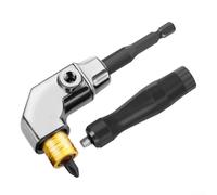 Perceuse à angle droit à 90 degrés avec mécanisme rotatif et poignée antidérapante compatible avec perceuses électriques et tourne-écrous pour diverses tâches