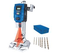 Scheppach Perceuse d'établi DP60SE | 710 W | Ecran digital | Lumière LED & Laser | Mandrin 1,5-13mm | Perceuse à 2 vitesses avec vitesse variable : 170-880/490-2600 min-1 | Jeu de forets inclus