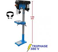 Güde Perceuse à Colonne 800 W 400 V 16 mm Précision de Rotation Élevée Rotation Inverse