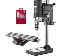 Perceuse à Colonne Professionnelle 1050W,Perceuse d'Établi 6 Vitesses 1050W | Haute Précision 2800 tr/min,Mandrin 3~16mm,Hauteur Tête Ajustable pour Perçage,Coupe Noyau Et Alésage Bricolage