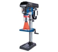 Scheppach Perceuse professionnelle à colonne DP19Vario | Perceuse d'établi | Vitesse variable | Mandrin 1,5 à 16mm | 550W | pour bois, métal et plastique | Laser & affichage de la vitesse de rotation