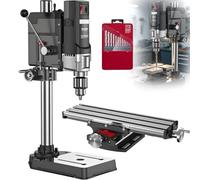 Perceuse à Colonne Professionnelle 6 Vitesses, Perceuse D'éTabli 1050 W | Contrôle précis à 2 800 tr/min, stabilité pour perçage de précision.