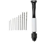 Perceuse à main de la torsion divers outils de bits de forage pour le kit de forage manuel d'artisanat en caoutchouc en plastique en bois 11pcs