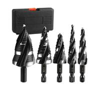 Perceuse à métaux - - helvel perforateur - bit pour métal | Step Bit, outils industriels de coupe en en acier à grande vitesse pour puits de forage | Bit de forage