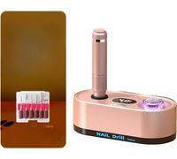 Perceuse à ongles électrique, 40000 tr/min, écran LCD, or rose, EU