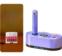 Perceuse à ongles électrique, 40000 tr/min, écran LCD, violet, EU