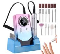 Perceuse à ongles électrique 45 000 tr/min, lime à ongles portable rechargeable, kit de perceuse à ongles électrique à faire soi-même avec écran LCD intelligent pour manucure et pédicure en gel, corps