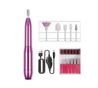 Perceuse à ongles électrique, Electric Nail Drill, Portable , Acrylic And Gel File Kit For Training And Home Use , pour ongles, manucure(Rose)