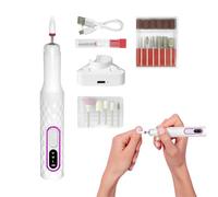Perceuse à ongles électrique, ensemble d'outils de manucure, 13 x 2,5 x 2,5 cm, 15 000 tr/min, lime à ongles portable, kit de toilettage pour meulage, polissage, mise en forme, système de pédicure