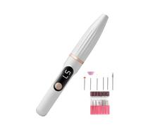 Perceuse à ongles électrique, lime à ongles, ensemble de manucure rechargeable, affichage numérique, portable et légère, utilisation à la maison et en salon, 0,83 x 6,02 pouces, ABS, . 1 x 15,3
