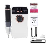 Perceuse à ongles électrique professionnelle 35000 tr/min for en acrylique USB manucure portable pédicure for enlever le polissage de Gel Puissante et efficace(blanc)