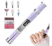 Perceuse à ongles électrique sans fil, kit de lime à ongles 12 en 1, 20 000 tr/min, lime électrique professionnelle portable rechargeable pour enlever le vernis acrylique, le gel, manucure, pédicure