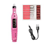 Perceuse à ongles portable USB for éplucher et polir les ongles, kit de perceuse à ongles à entrée de stylo de polissage des ongles(USB Pink)