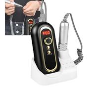 Perceuse à Ongles Rechargeable/enfichable 30000 Tr/min, Mini Meuleuse à Ongles électrique Portable, Perceuse à Ongles électrique à Brosse En Carbone, Facile à Transporter,Black-rechargeable