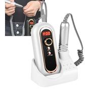 Perceuse à Ongles Rechargeable/enfichable 30000 Tr/min, Mini Meuleuse à Ongles électrique Portable, Perceuse à Ongles électrique à Brosse En Carbone, Facile à Transporter,White-rechargeable