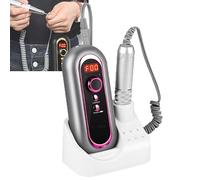 Perceuse à Ongles Rechargeable/enfichable 30000 Tr/min, Mini Meuleuse à Ongles électrique Portable, Perceuse à Ongles électrique à Brosse En Carbone, Facile à Transporter,Gray-rechargeable