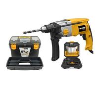 Perceuse à percussion 1050W + Coffret 50 pièces Forets et embouts + Boite à outils 18" VITO