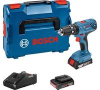 Perceuse à percussion 18 V GSB 18V-21 + 2 batteries 2 Ah + chargeur GAL 18V-40 en coffret L-BOXX BOSCH 06019H1107