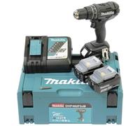 Perceuse-visseuse à percussion sans fil Makita DHP482F3JB 2 vitesses + batterie + 2 batteries + chargeur