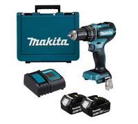 Perceuse à percussion 18V (2x3.0 Ah) dans mallette - MAKITA DHP485SFE