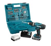 Perceuse visseuse à percussion 18V 42 Nm 2 batt.BL1820G + chargeur + 74 pièces - HP488DAEX1 MAKITA