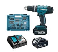 Perceuse à percussion 18V LXT (2x3,0 Ah) avec 74 accessoires - MAKITA DHP453RFX4