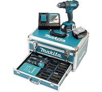 Perceuse visseuse à percussion - Makita - DHP482 - Sans fil - 2 batteries 18V 3Ah - Chargeur inclus